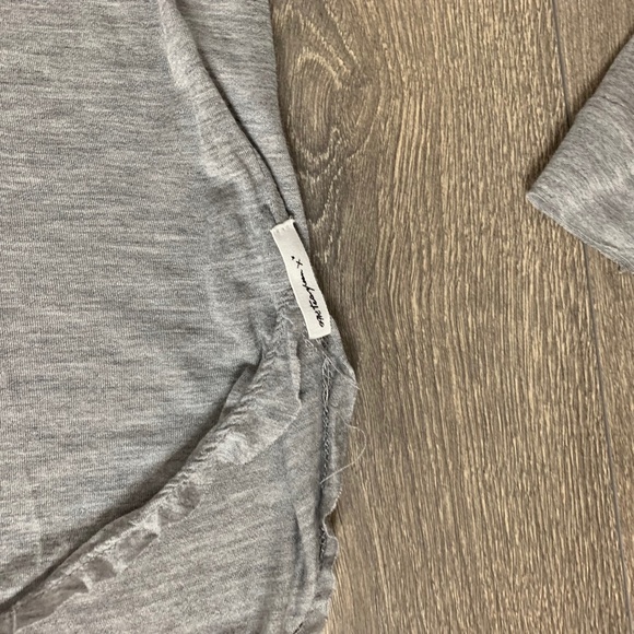 Revolve One Teaspoon Soho Fine Wool Grandpa Top Long Sleeves Grey Marle Size XS - Picture 8 of 13